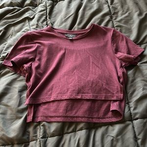 XS maroon crop top